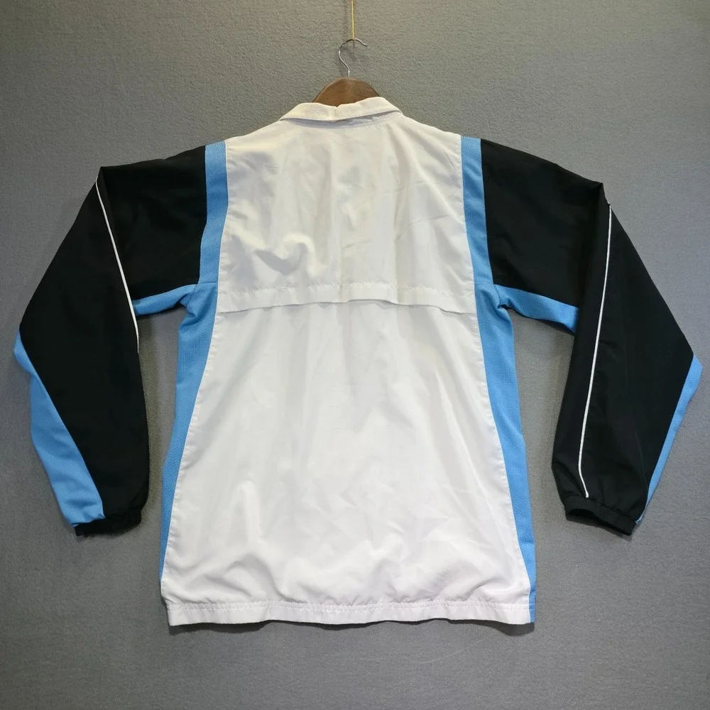 Vintage Adidas Men's White,Black & Blue Full Zip Track‎ Jacket Size Small